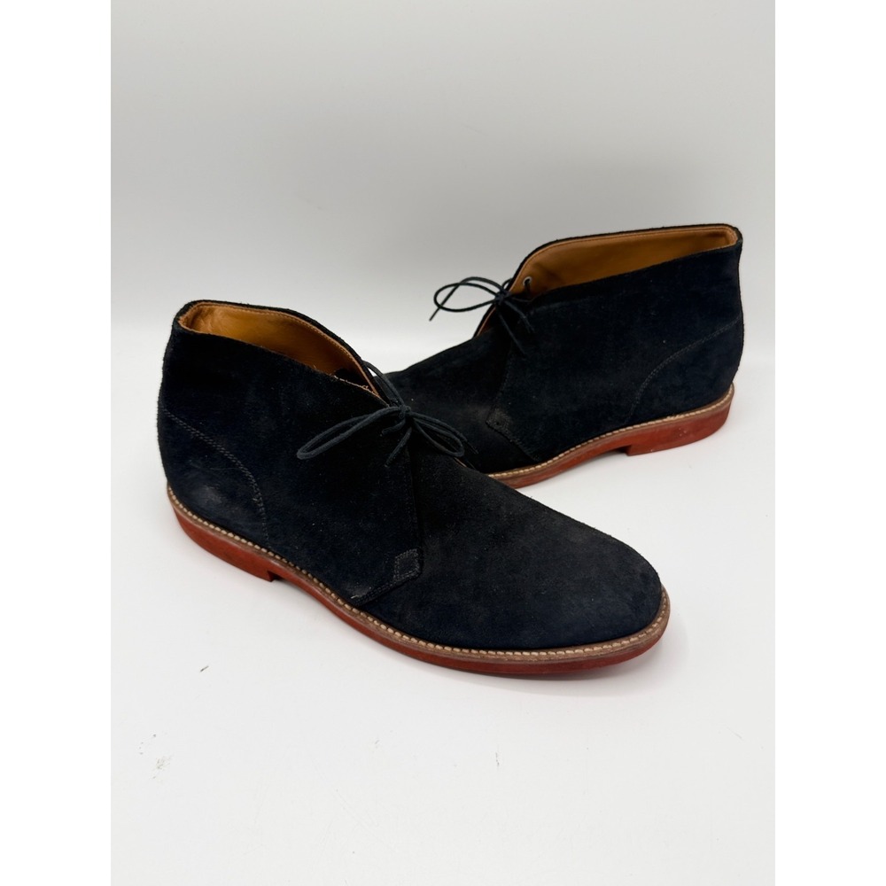 Walk-Over Mens Suede Chukka Boots Black Red Brick Sole 35010I Size 12 No Box